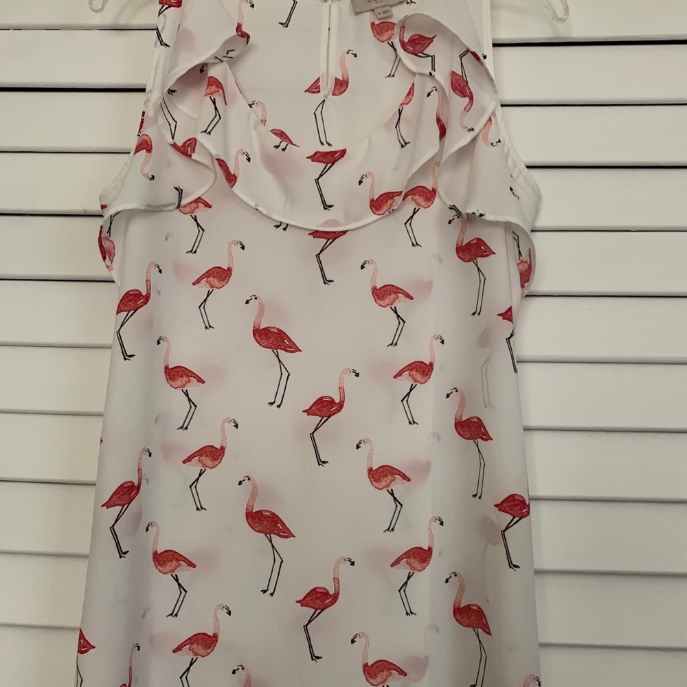 Ann Taylor Loft sleeveless shirt with ruffles